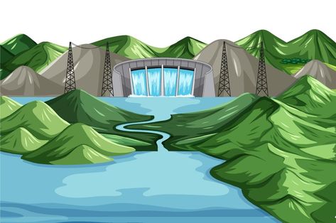 Water Dam Drawing, Dam Drawing, Galaxy Jar, Water Dam, Wallpaper Seamless, Background Clipart, My Energy, Family Cartoon, Fun Easy Crafts