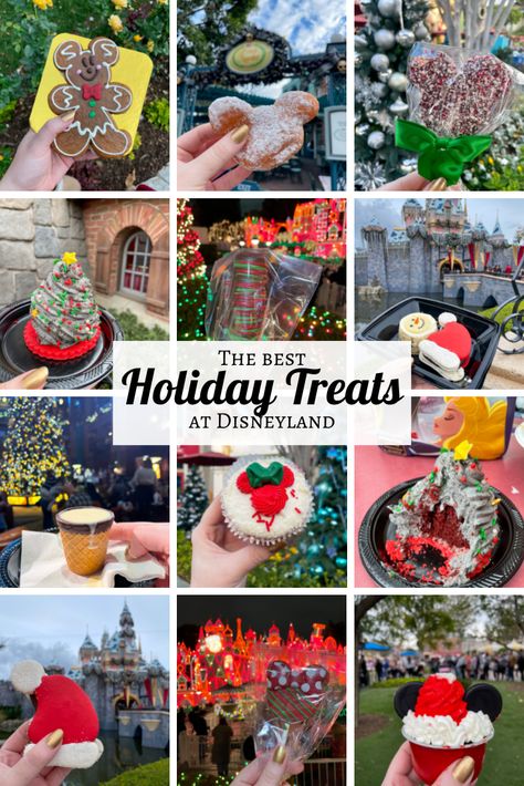 Here are the best Holiday Treats at Disneyland to try this Christmas! Disney Christmas Treats, Disneyland Desserts, Disneyland Treats, Magic Kingdom Christmas, Holiday Treats Christmas, Disneyland Holidays, Disneyland Christmas, Holiday Sprinkles, Disneyland Food