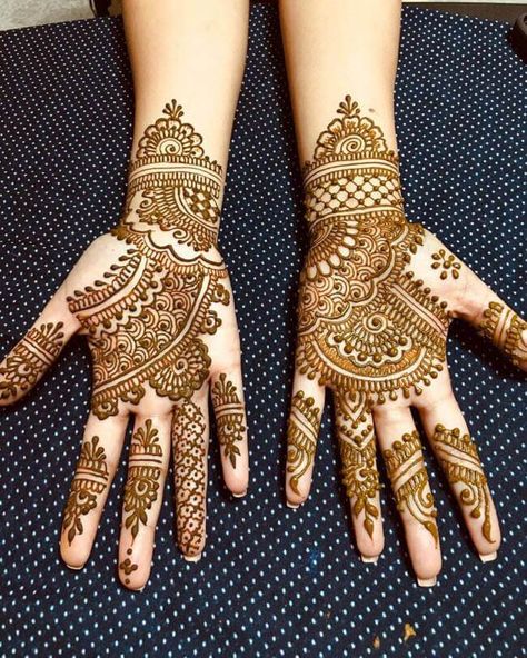 50 Indore Mehndi Design (Henna Design) - February 2020 Mehdi Degine, Mehndi Designs 2022, Mehndi Designs Latest, Henna Design Ideas, Beautiful Mehndi Designs, Front Mehndi Design, Design Henna, Mehndi Designs For Kids, Very Simple Mehndi Designs