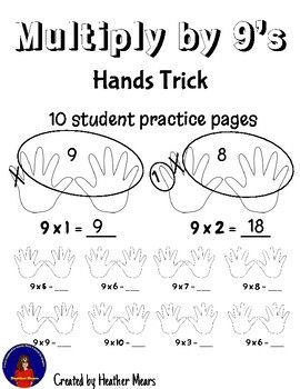 Do you struggle with the 9 times table? This fun trick will help you learn it in no time!

 Start with the number 9.
 Multiply it by 1, then 2, then 3, and so on.
 The answer will always end in 9!

For example, 9 x 1 = 9, 9 x 2 = 18, 9 x 3 = 27, and so on.

Try it out for yourself! You'll be a multiplication whiz in no 9's Multiplication Tricks, 9 Multiplication Trick, Easy Multiplication Tricks, 9 Times Table Trick, Memorizing Multiplication Facts, Times Tales, Teaching Math Facts, Multiplication Facts Memorizing, 9 Times Table