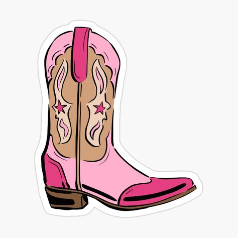 Get my art printed on awesome products. Support me at Redbubble #RBandME: https://www.redbubble.com/i/sticker/Pink-Cowboy-Boot-by-alexnoellejones/146509953.EJUG5?asc=u Cartoon Cowgirl Boots, Animated Cowboy Boots, Cowboy Hat And Boots Drawing, Drawing Cowboy Boots, Cowboy Boots Clipart, Cowboy Boots Sticker, Cowboy Boot Sticker, Cartoon Cowboy Boots, Cowgirl Boots Drawing