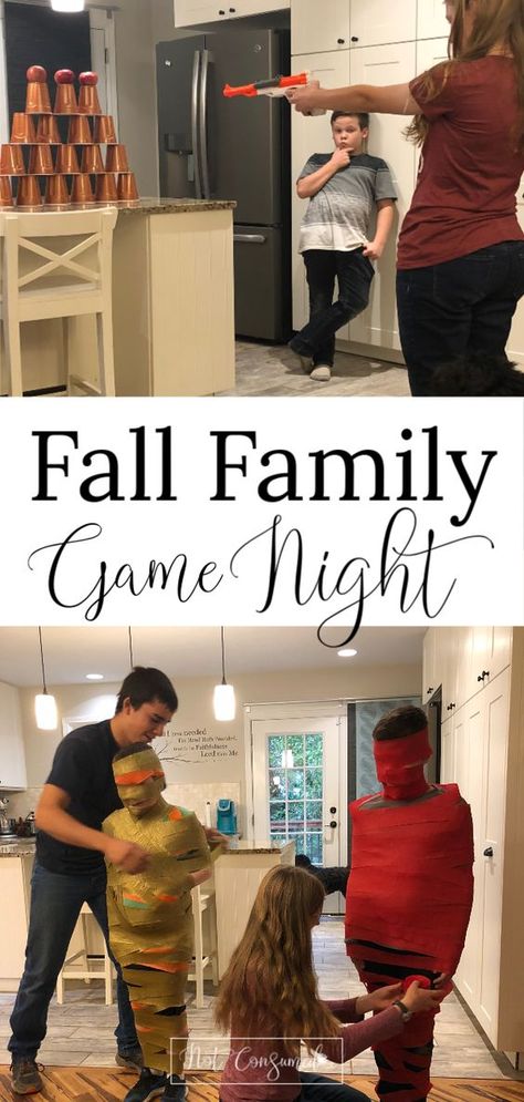 Game Night Ideas Family, Family Fun Night Ideas Kids, Kids Game Night, Family Night Activities, Princess Party Games, Bridal Party Games, Fall Family Fun, Family Challenge, Games Night