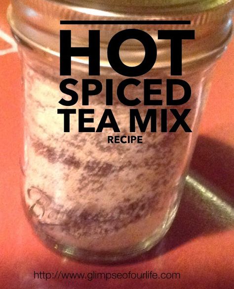 Cinnamon Tea Recipes, Spiced Tea Mix Recipe, Hot Spiced Tea Recipe, Russian Tea Mix Recipe, Spice Tea Mix, Spiced Tea Recipe, Hot Tea Recipes, Spiced Tea, Healthy Beverages