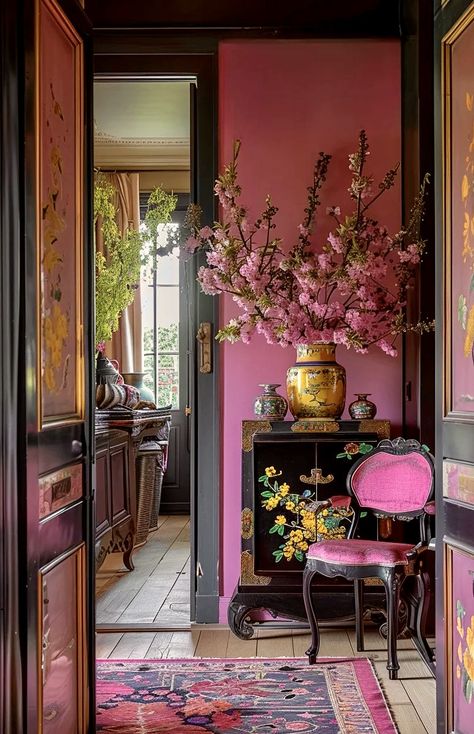 Practical Home Decor, Collection Decor, Colorful Room Decor, Chinese Home, Extra Bedroom, Maximalist Decor, Apartment Decor Inspiration, Pink Room, Home Designs