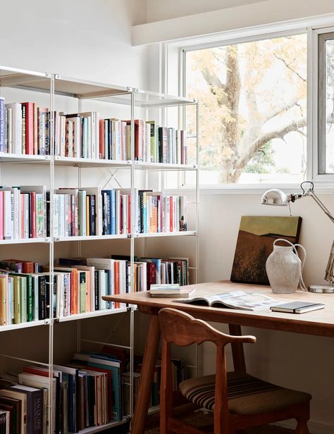 A Writer + Scientist’s ‘Modern Parisian’ Melbourne Apartment Writer Apartment, Banquette Cushions, Melbourne Apartment, British Cottage, Modern Parisian, Ikea Kitchen Cabinets, British Interior, Office Guest Room, The Modern House