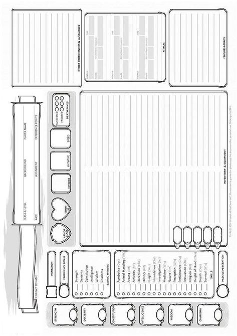 Dungeons And Dragons Sheets, Dnd Session Notes, Dnd Character Sheet Template Free, Dnd Character Sheet Custom, Dnd Character Sheet Template, Dungeons And Dragons Pdf, Character Sheet Writing, Rpg Character Sheet, Dnd Journal