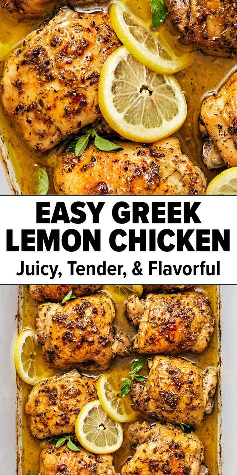 Greek lemon chicken recipe Chicken Mediterranean, Mediterranean Recipes Healthy, Mediterranean Diet Recipes Dinners, Greek Lemon Chicken, Easy Mediterranean Diet Recipes, Breakfast And Brunch, Health Dinner Recipes, Mediterranean Diet Recipes, Chicken Dishes Recipes