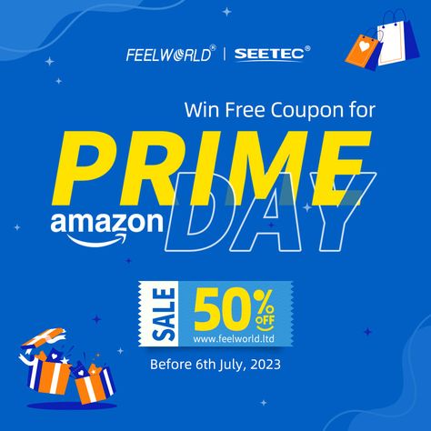 Amazon Prime Day is coming soon! Are you ready to order your dream setup? Tell us the model you want to buy and why you choose it in the comments, we will randomly select 6 people to give them a 50% off discount for their favorite FEELWORLD product in www.feelworld.ltd. How to enter: https://www.instagram.com/p/CuI2C5jLNiM/ Amazon Prime Day is coming on 11th - 12th, July, 2023 with crazy discount, stay stuned! #feelworld #feelworldmonitor #camerasetup #cameragear #fieldmonitor #cameramonitor Dream Setup, 12th July, Amazon Prime Day, Free Coupons, Prime Day, Amazon Prime, You Choose, Your Dream, Coming Soon