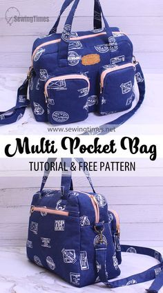 Pocket Purses Diy, Sewing Projects Purse, Sewing Projects Handbags, Big Bag Sewing Pattern, Large Bag Sewing Pattern, Diy Carry On Bag Free Pattern, Handbag Diy Sewing Projects, Diy Diaper Bag Pattern Free, Cute Bag Sewing Pattern