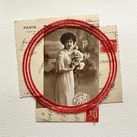 Stitching Photography, Petra Heidrich, Textile Postcards, Embroidered Postcards, Embroidered Photography, Embroidered Photo Art, Embroidered Photographs, Photo Embroidery, Embroidery On Paper