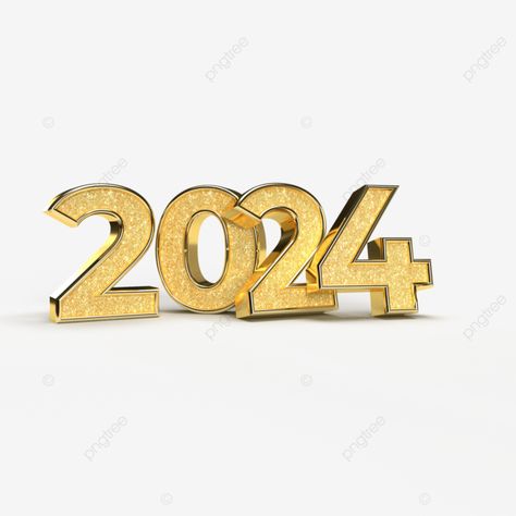 2024 Gold Number, 2024 Text Design, 2024 Number Design Aesthetic, 2024 Number Design, 2023 Clipart, 2023 2024 Calendar, 2024 Text, 2024 Celebration, 3d Calendar