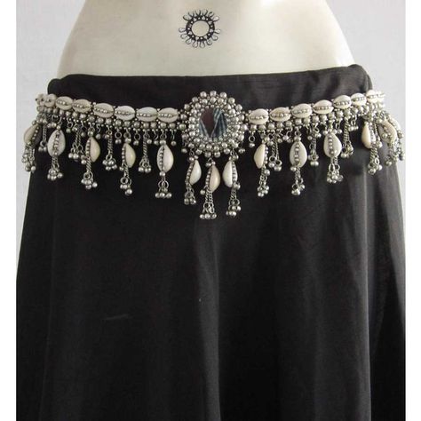 Beaded Belt Oxidized Jewelry Tribal Vintage Style Mirror Belt Gypsy... ($21) ❤ liked on Polyvore featuring jewelry, belly dance jewelry, gypsy jewelry, handcrafted jewellery, handcrafted beaded jewelry and beaded jewelry Ngepan Iban, Hip Chains, Mirror Belt, Navratri 2024, Country Couture, Boho Chic Skirts, Bohemian Vintage Dress, Navratri Garba, Festival Skirt