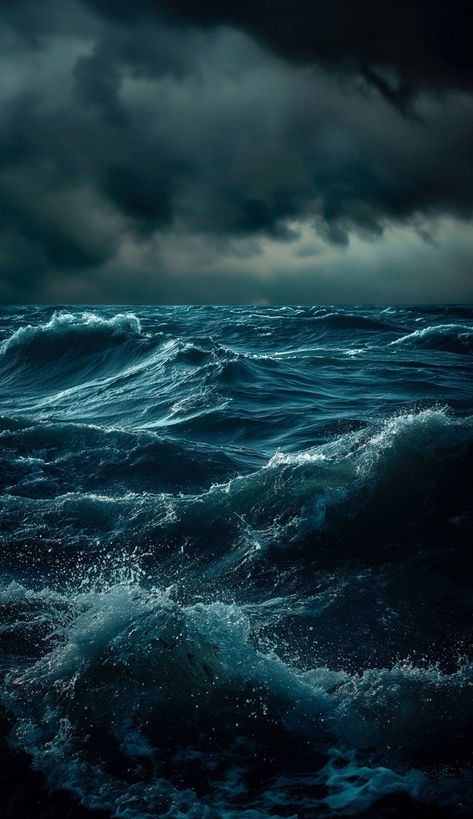 Scary Ocean, Ocean Storm, Ocean Waves Painting, Beautiful Scenery Photography, Waves Photography, Ocean Pictures, Stormy Sea, Ocean Wallpaper, Sea Painting