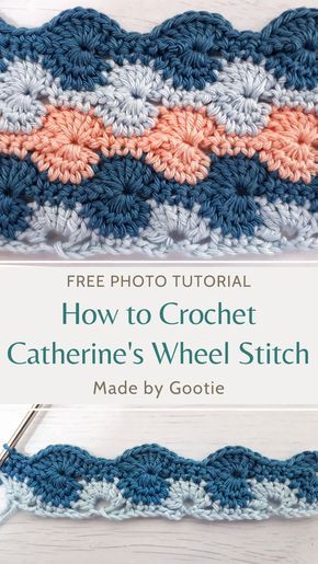 Catherine Wheel Stitch, Wheel Crochet, Catherine Wheel, Striped Blanket, Crochet Hack, Crocheting Projects, Crochet Stitches Diagram, Crochet Stitches Free, Crochet Blanket Pattern