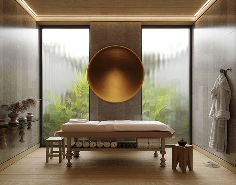 Japan Spa Interior, Gym Massage Room, Minimalist Spa Room, Natural Spa Design, Spa Massage Room Design Luxury, Spa Meditation Room, Spa Beauty Salon, Japanese Spa Interior Design, Spa Corridor Design