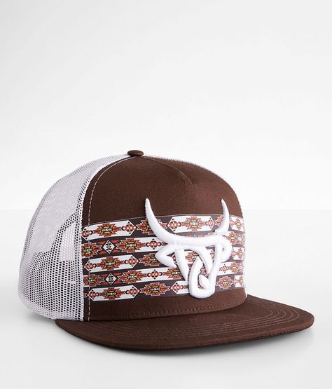 Lost Calf Koda Trucker Hat - Brown/White , Men's Brownblack Embroidered logo Aztec print snapback hat One size fits most. Apparel & Accessories > Clothing Accessories > Hats Room Inspo Country, Western Accessories Women, Cowboy Gifts For Men, Cowboy Trucker Hat, Cow Boy Hats, Flatbill Hats, Western Christmas Gifts, Ariat Hats, Cowgirl Hats Western