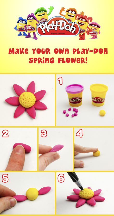 Learn to make some #PlayDoh #flowers! Play Doh Creations Ideas, Playdoh Ideas Creative, Play Doh Creations, Play Dough Designs, Play Dooh, Play Dough Sculptures, Playdoh Creations, Playdoh Ideas, Play Doh Art