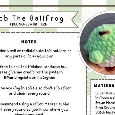 ⭐️ Ashley 🌙 on Instagram: "FREE PATTERN- Bob the Ballfrog! 🐸  . . Surprise! I decided to make this a free pattern as a Thank You for 1k Followers! Thank you all for the kind words and support so far, It means the world to me! . This pattern will also be available for free on my Ribblr or Can be purchased on my Etsy for anyone who would like a PDF & Printable version! ♡ Happy Holidays ♡ . . #crochetfrog #crochetfroggie #freepattern #crochet #frog #crochetersofinstagram #crochetideas #crocheteveryday #premieryarns #amigurumi #freecrochetpattern" School Crochet, Crochet Frog, Sewing Stuffed Animals, Crochet Animals Free Patterns, Crochet Animal, Crochet Bookmarks, Crochet Tutorials, Animal Patterns, Crochet Animal Patterns