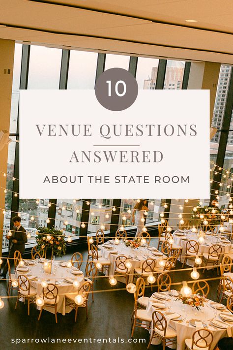 Here's the answer to all your wedding venue questions about the State Room. If you're considering a Boston wedding at the State Room you'll want to check here for info like wedding guest counts, wedding timelines and pricing packages. The State Room - Boston, Ma | New England The State Room Boston Wedding, State Room Boston Wedding, Venue Questions, Wedding Venue Questions, Summer Wedding Venues, Massachusetts Wedding Venues, Boston Wedding Venues, State Room, Downtown Boston