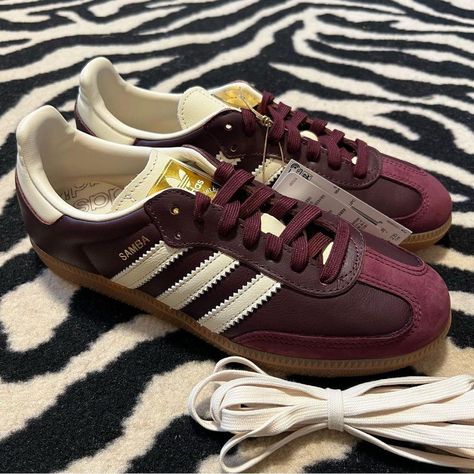 Brand New NWT Adidas Samba OG W Originals Sneakers... - Depop Red Sambas, Adidas Samba Og, Fits Inspo, Trending Sneakers, Swag Shoes, Red Adidas, Adidas Samba, Summer 2024, Fitness Inspo