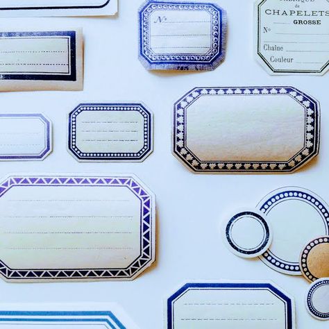 blues Vintage Office Supplies, 달력 디자인, French Ephemera, Vintage Stationery, Vintage Packaging, Japanese Stationery, Vintage Office, Label Paper, Pretty Packaging