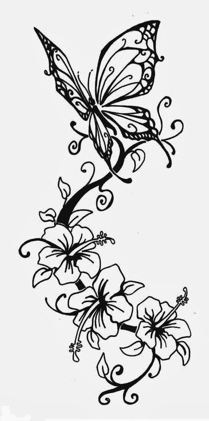 Waterlily Tattoos, Butterfly Tattoo Stencil, Pretty Tattoo, Wood Burning Patterns Stencil, Wood Burning Stencils, Molduras Vintage, Butterfly Stencil, Pyrography Patterns, Desen Realist