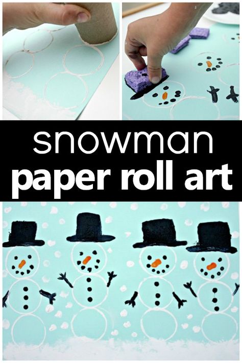 Paper Roll Art, Winter Crafts Preschool, Diy Schneemann, Snowman Art, Preschool Winter, Preschool Art Projects, Rolled Paper Art, Winter Art Projects, Winter Kindergarten