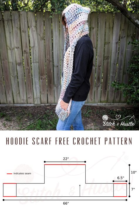 Crochet Scarf Hoodie Pattern, Crochet Scarf Pattern Free Easy, Crochet Hooded Scarf Pattern, Hooded Scarf Pattern, Hood Scarf, Crochet Scarf Easy, Crochet Cowl Free Pattern, Crochet Hooded Scarf, Hoodie Scarf