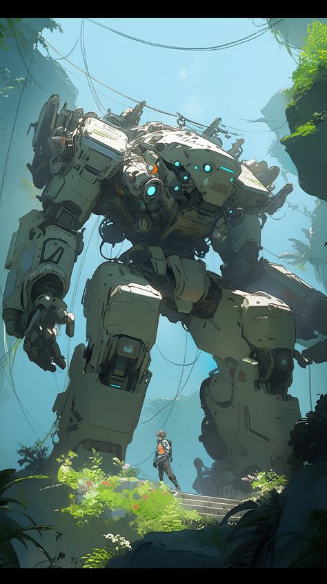 ArtStation - Robots3 Old Iphone, Cool Robots, Arte Robot, Gundam Art, Mecha Anime, Giant Robots, Robot Design, Science Fiction Art, Robots Concept