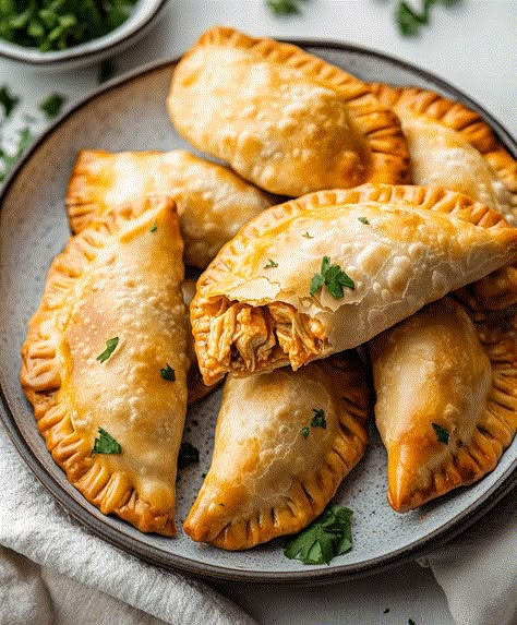 Crispy and flavorful Chicken Empanadas filled with seasoned chicken, perfect for snacks or appetizers. Ready in just under an hour. Rice Hamburger Casserole, Chicken Empanadas Recipe, Hamburger Rice Casserole, Potato Empanadas, Easy Homemade Salsa Recipe, Mexican Entrees, Easy Homemade Salsa, Chicken Empanadas, Family Meal Prep