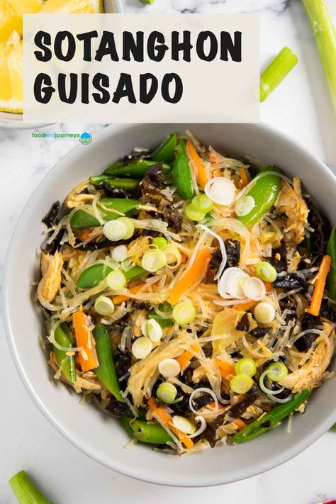 Sotanghon Guisado Recipe, Pancit Sotanghon, Sotanghon Guisado, Chicken Sotanghon Soup, Guisado Recipe, Filipino Noodles, Cellophane Noodles, Filipino Cuisine, Meat Seasoning