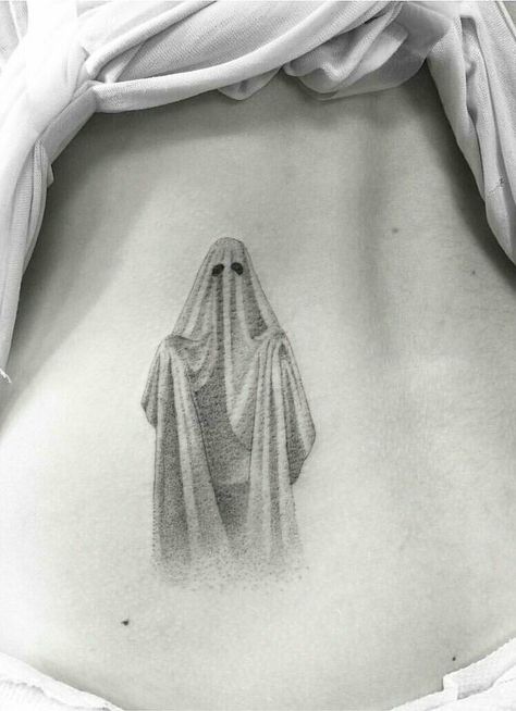 Ghost Scarecrow Tattoo, Back Tattoo Women Spine, Back Tattoos Spine, Lower Back Tattoo Designs, Girl Back Tattoos, Tattoo Back, Ghost Tattoo, Witch Tattoo, Spine Tattoos For Women