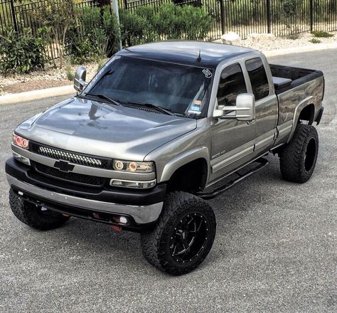 Nice build! | Lifted Silverado Lifted Silverado, 2002 Chevy Silverado, Chevy Trucks Silverado, Silverado Truck, Trucks Lifted Diesel, Duramax Diesel, Mud Trucks, White Truck, Custom Chevy Trucks