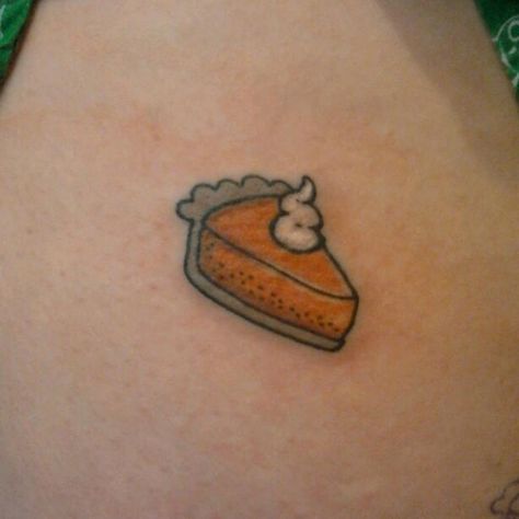 Pumpkin Pie - I like this slice but not pumpkin so much. Pumpkin Pie Tattoo Ideas, American Pie Tattoos, Key Lime Pie Tattoo, Sweet Tart Tattoo, Slice Of Pie Tattoo, Sweet Potato Tattoo, Pie Slice Tattoo, Pumpkin Pie Tattoo, Cherry Pie Tattoo