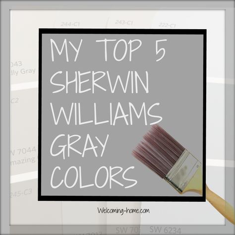 My Top 5 Sherwin Williams Gray Colors Sherwin Williams Gray Bedroom Colors, Seattle Grey Sherwin Williams, She Twin Williams Gray Paint, Best Light Gray Paint Color Sherwin Williams, Sherwin Williams Seattle Grey, Sherwin Williams Dovetail Gray Master Bedrooms, Shade Darker Than Agreeable Gray, Essential Grey Sherwin Williams, Sherwin Williams Medium Gray