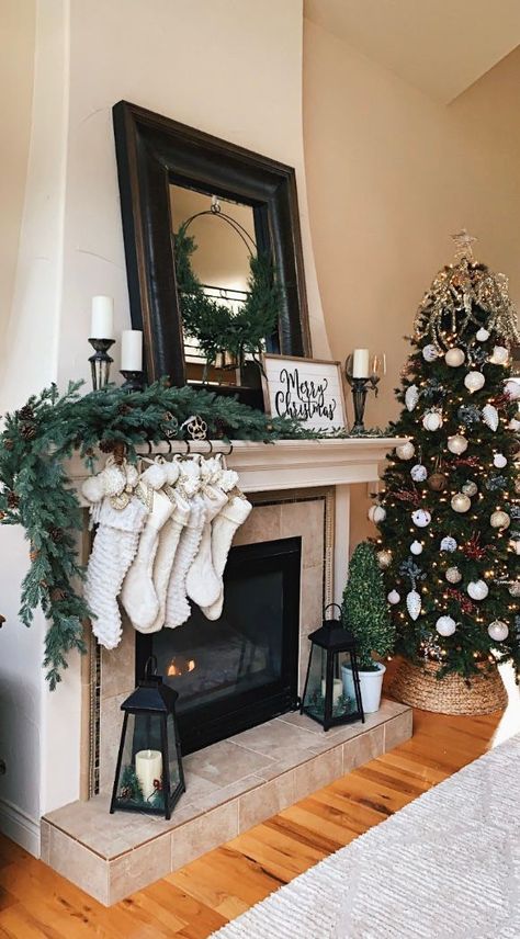 Pawliss Christmas Stockings: 4 Pack 18 Inch Cable Knit Fireplace Stockings, Cozy Hanging Xmas Stockings Farmhouse Knitted Personalized Stocking Decorations for Family Holiday Décor, White Gray Beige #christmas2023 #christmasidea #christmasdecoration #christmasinspo #christmasstockings Stockings On A Fireplace, Stockings Hung On Fireplace, Stocking Decorations, Fireplace Stockings, Christmas Addition, Personalized Stocking, Christmas Fireplace Decor, Holiday Deco, Knit Stockings