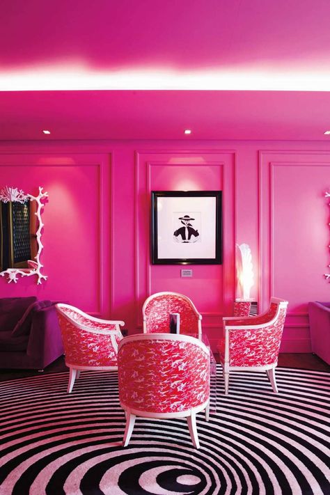 Pink places around the world | CN Traveller Estilo Kitsch, Pink Salon, Unique Hotels, Pink Photo, Hotel Interiors, Design Del Prodotto, Pink Interior, Pink Houses, Decoration Inspiration