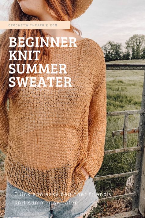 Free knit sweater pattern Worsted Knitting Patterns, Knit Cardigan Pattern Easy, Knit Summer Sweater Pattern Free, Free Cardigan Pattern Knitted, Summer Sweater Knitting Patterns Free, Beginner Knit Top Pattern Free, Super Fine Yarn Knitting Patterns, Open Knit Sweater Pattern, Loose Knit Sweater Pattern Free