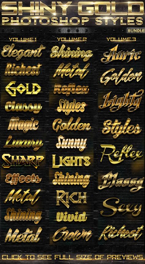 Fonts For Photoshop, Gold Font Canva, Psd Text Effect, Text Styles Fonts, Heavy Metal Font, Black Metal Font, Metal Font, Gold Font, Photoshop Text Effects