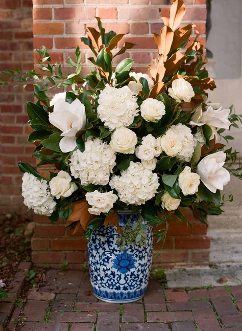 Elegant Dumbarton House DC Wedding - Bellwether Events Magnolia And Hydrangea Wedding, Hydrangea Inspiration, White Hydrangea Wedding, Chinoiserie Wedding, Hydrangea Potted, Hydrangea Wedding, Magnolia Wedding, Event Pictures, Hydrangeas Wedding