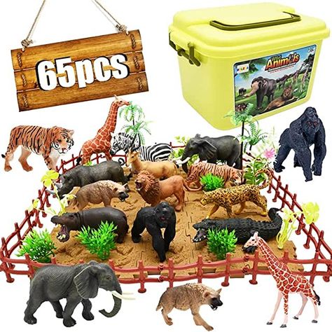 Amazon.com: animal toys: Toys & Games Animal Figurine Toys, Blocks For Kids, Montessori Toddler Activities, Kids Blocks, Baby Shower Party Supplies, Kids Birthday Gifts, Plastic Animals, Animal Figures, Jungle Animals