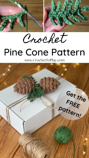 This free crochet pine cone pattern will help you make your own beautiful pine cones. Use them for ornaments, gift toppers, decorations, and more. Complete tutorial with step by step photos. Crochet Pine Cone, Cone Pattern, Crochet Christmas Ornaments Free, Crochet Ornament Patterns, Crochet Christmas Gifts, Fall Crochet Patterns, Crochet Christmas Decorations, Crochet Ornaments, Crochet Fall