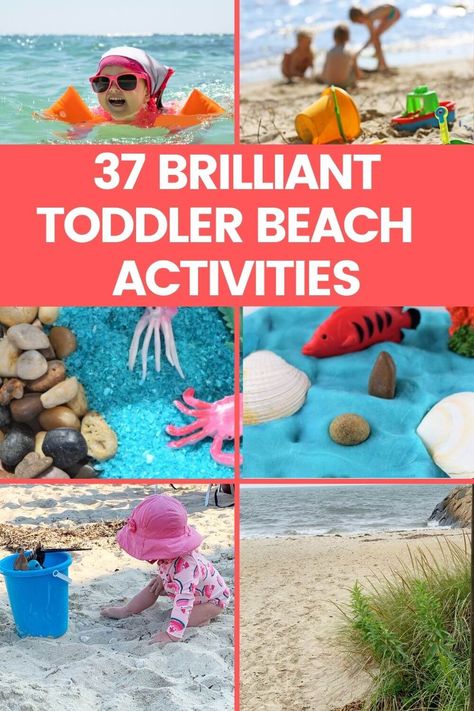 Toddler Beach Activities, Theme Activities For Kids, Summer Lesson Plans, Cupcake Liner Crafts, Kids Stem Activities, Craft Summer, Beach Week, Toddler Beach, Beach Play