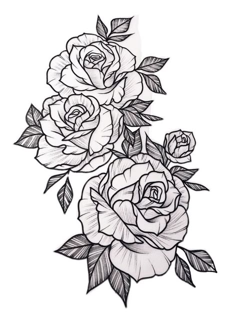 Rosen Tattoo Frau, Rose Tattoo Stencil, Background Tattoo, Rose Drawing Tattoo, Rose Tattoo Sleeve, Roses Tattoo, Tato Lengan, Inspiration Tattoos, Floral Tattoo Sleeve