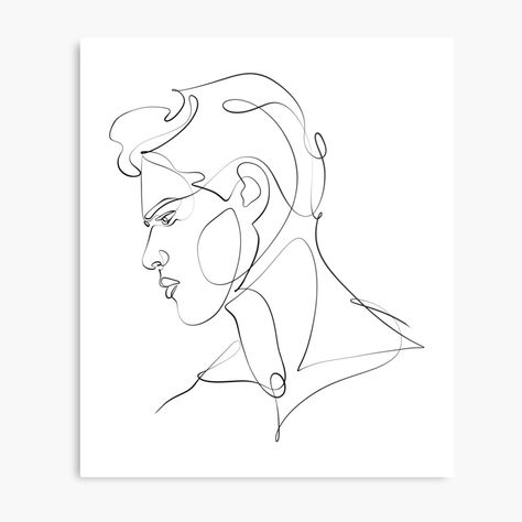 One Line Portrait, Portrait Line Drawing, Interior Prints, Drawing Minimalist, Pattern Design Inspiration, Painting Templates, One Line Drawing, Drawing Style, Female Profile