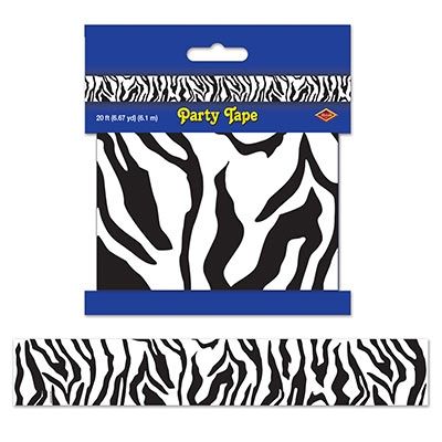 Party CHeap  Beistle Company Zebra print tableware supplies through Party Cheap.com ** Follow me on www.MommasBacon.com ** Zebra Print Party, Zebra Party, Tape Wall, Jungle Theme Parties, Printed Tape, Jungle Adventure, Safari Adventure, Animal Masks, Jungle Theme