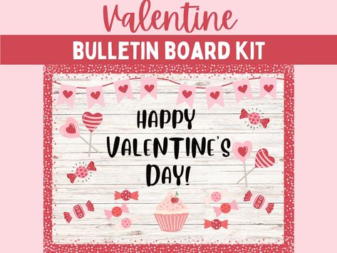 Sweet Valentine - February Bulletin Board Kit Nurse Bulletin Board, February Bulletin Boards, Valentine Bulletin Boards, Valentines Day Bulletin Board, Cute Bibles, Hearts Png, Bulletin Board Sets, Salt And Light, Board Decoration