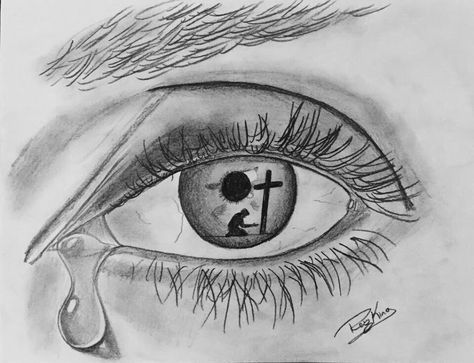 Eyes Drawing Tumblr, Jesus Art Drawing, Cross Drawing, King Drawing, Christian Drawings, Basketball Hairstyles, Bible Drawing, Realistic Eye Drawing, Conceptual Drawing