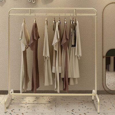 Clothes Hanger Ideas, Tanning Business, Gold Clothes, Thrift Aesthetic, Hangers Clothes, Rolling Clothes Rack, Rails Clothing, Clothing Hanger, Closet Rack