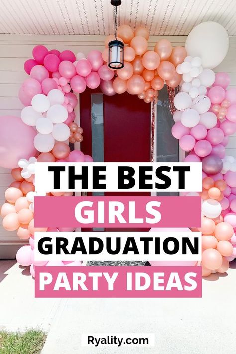 Obsessed with these ideas for girls graduation party decor! Girl Graduation Party Ideas, Cute Graduation Party Ideas, Grad Party Centerpieces, High School Decor, Unique Graduation Party Ideas, Grad Party Food, Grad Party Ideas, Grad Party Theme, Girl Graduation Party